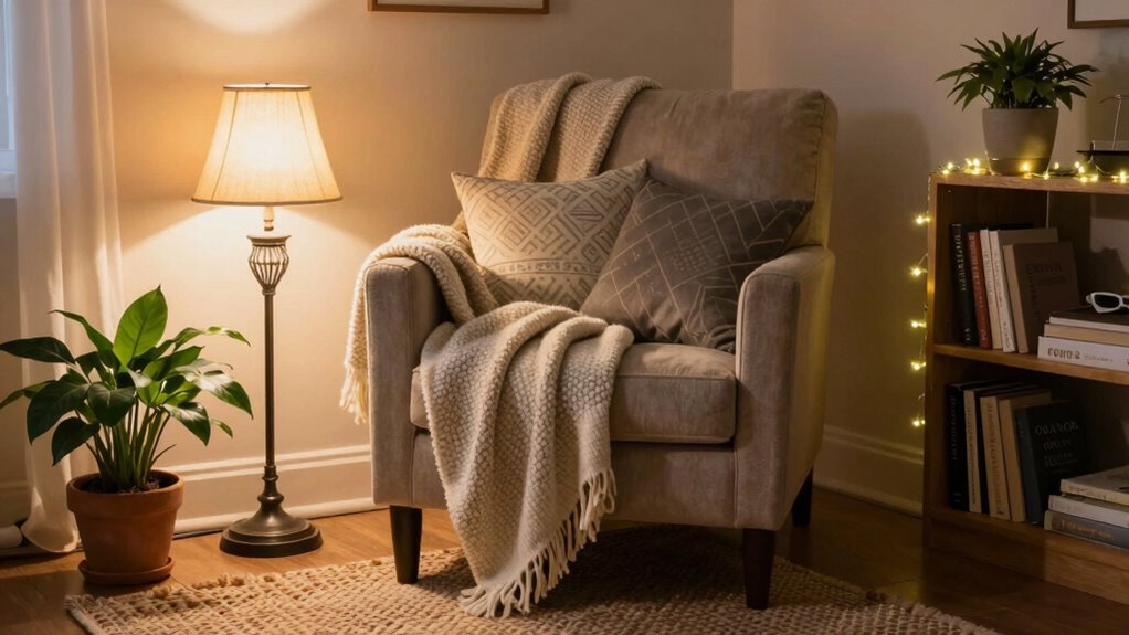 textiles and layered lighting