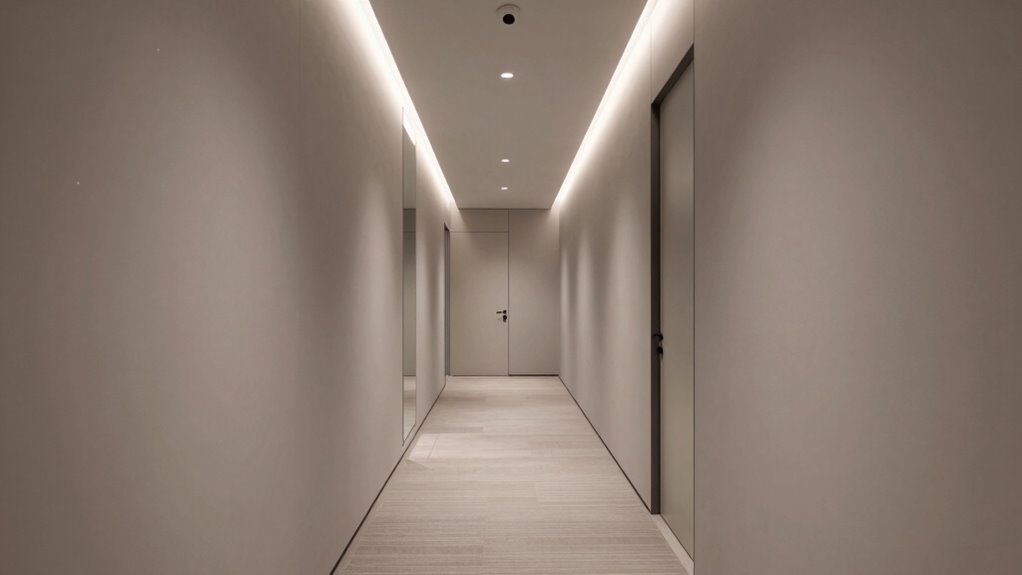 visual tricks enhance hallway flow