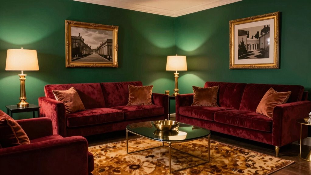 warm jewel tones create inviting ambiance