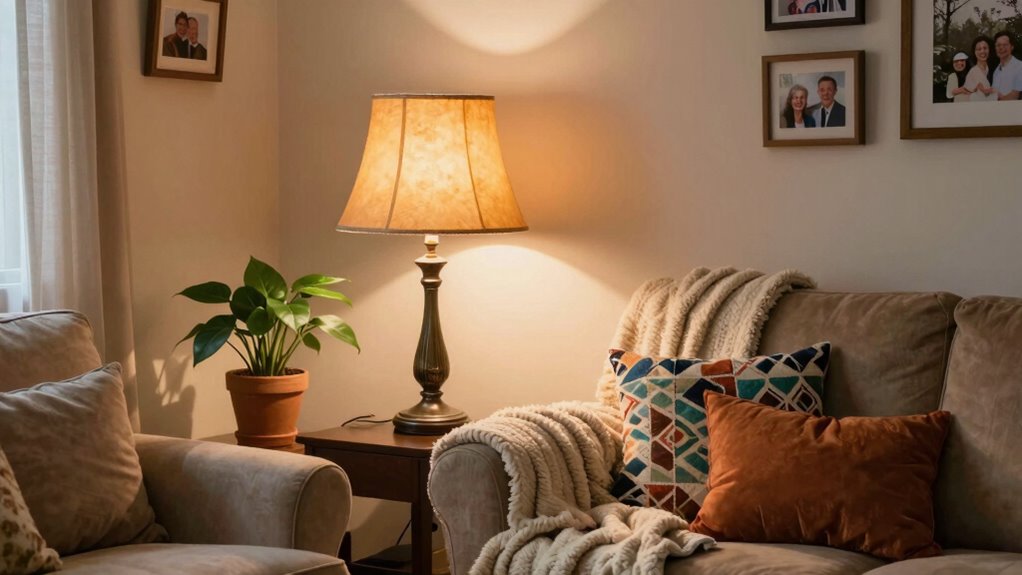 warm lighting and cozy decor