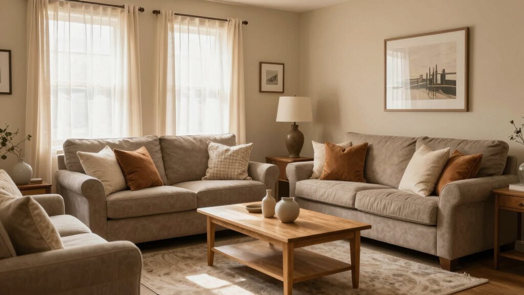 warm neutrals enhance spaciousness