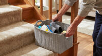 I’m Convinced This $9 IKEA Storage Basket Will Fix My Stairway Clutter